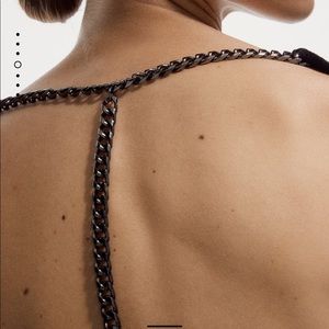 Zara chain back knit dress bloggers favorite